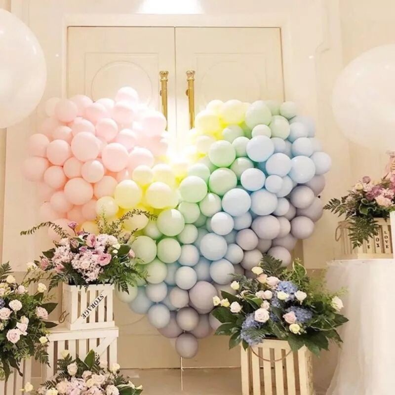 1PC , 12" MACAROON LATEX BALLOON ตกแต่งคุณภาพสูง Latex Belon