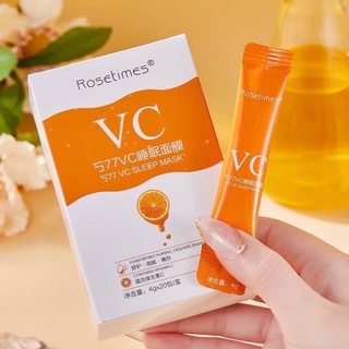 Rosetimes VC Sleeping Mask มาสก์ให้ความชุ่มชื้นVc สลีปปิ้งมาส์ก(กล่อง20ชิ้น)กล่องส้ม