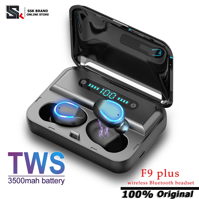 Vitog F9 plus หูฟังไร้สาย กันน้ำ TWS Bluetooth 5.0 HD headset LED digital screen 3500mah