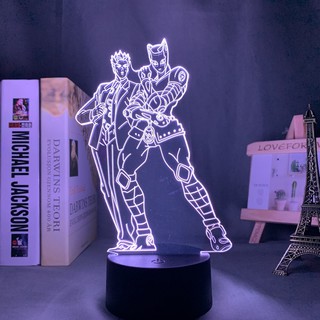 JoJos Bizarre Adventure Led Night Light for Bedroom Deco Gift Nightlight Anime Waifu Table 3d Lamp JoJos Bizarre Adventure