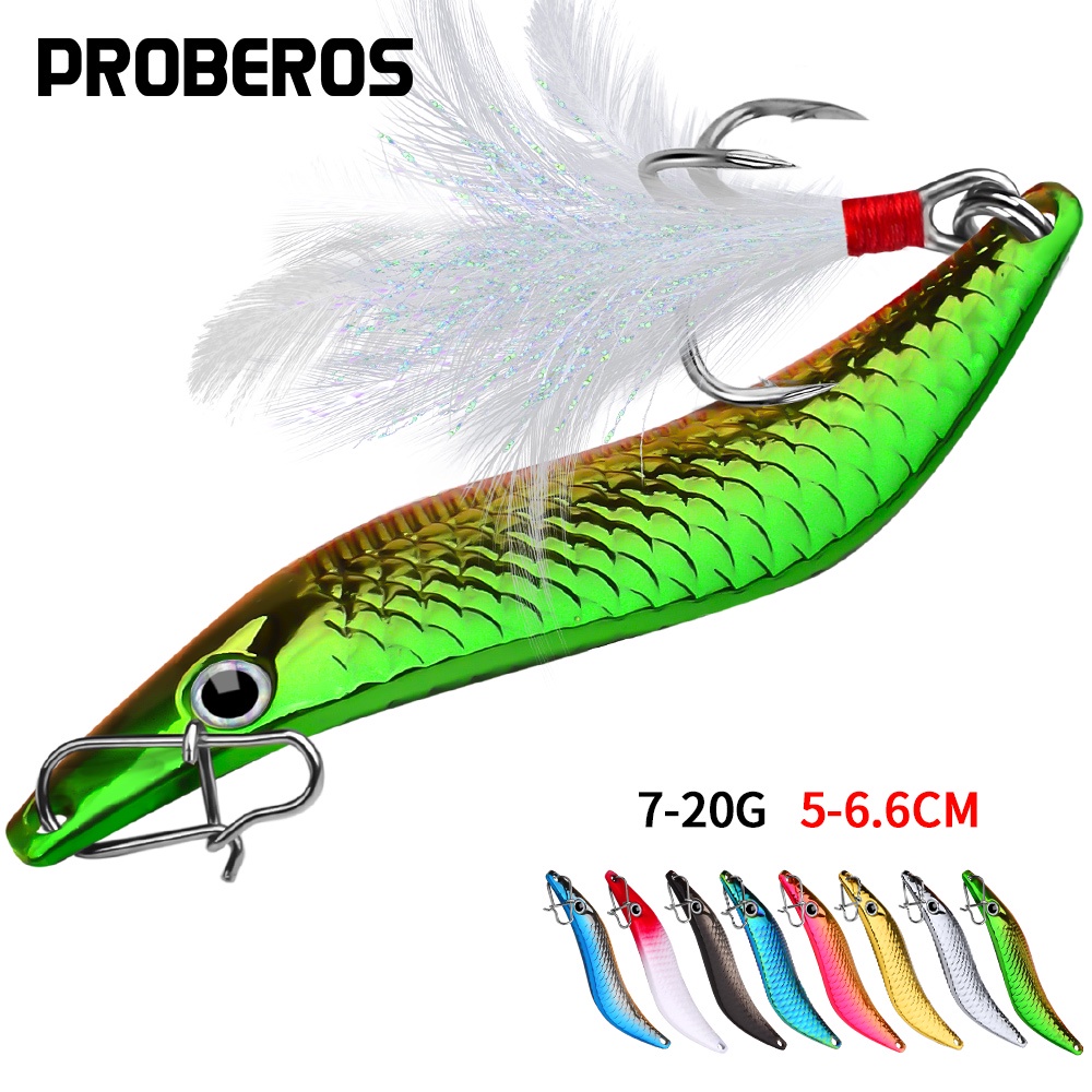 Proberos เหยื่อตกปลาโลหะ 7 กรัม -10 กรัม -15 กรัม -20/1 ชิ้น