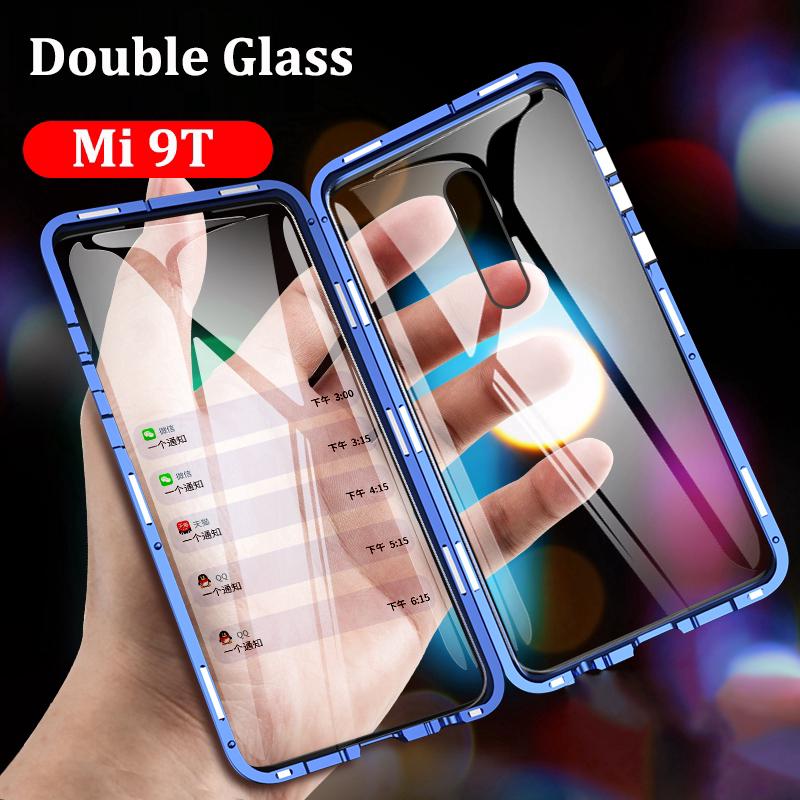 เคส Xiaomi 9T / 9T Pro สองด้านด้านหน้า + หลังกระจกแม่เหล็กดูดซับ 360 เต็มร่างกายป้องกันแม่เหล็กฮาร์ดปกหลัง