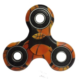 ฟิดเจ็ท สปินเนอร์ แบบลวดลาย บาสเก็ตบอล Basketball Fidget Spinner Orange Colour