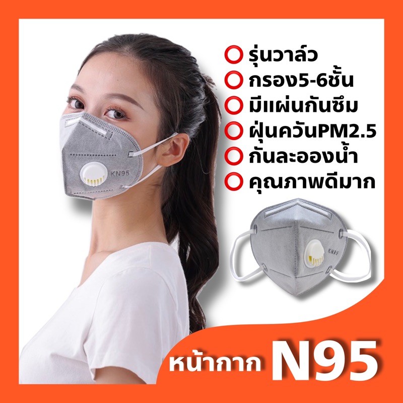 หน้ากาก3M กรองฝุ่นPM2.5 N95 (มีวาล์ว) หน้ากากคาร์บอน แผ่นกรองหน้ากาก หน ...