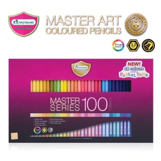 Master Art ดินสอสี 100 สี รุ่น Master Series (หัวเดียว) แถมฟรีกบเหลา