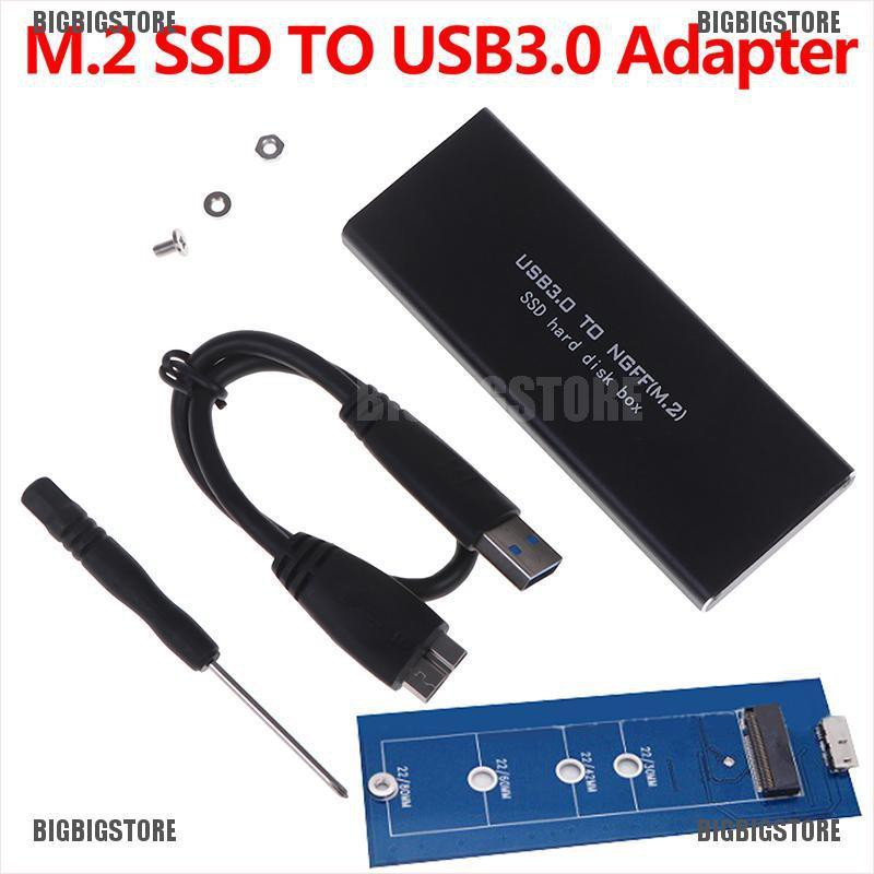 Bigstore c m 2 ngff enclosure b sata ssd to usb 3 0