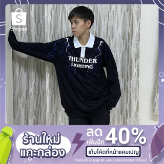 เสื้อโปโลคอปก  oversize แนววินเทจ XL อก 49-56