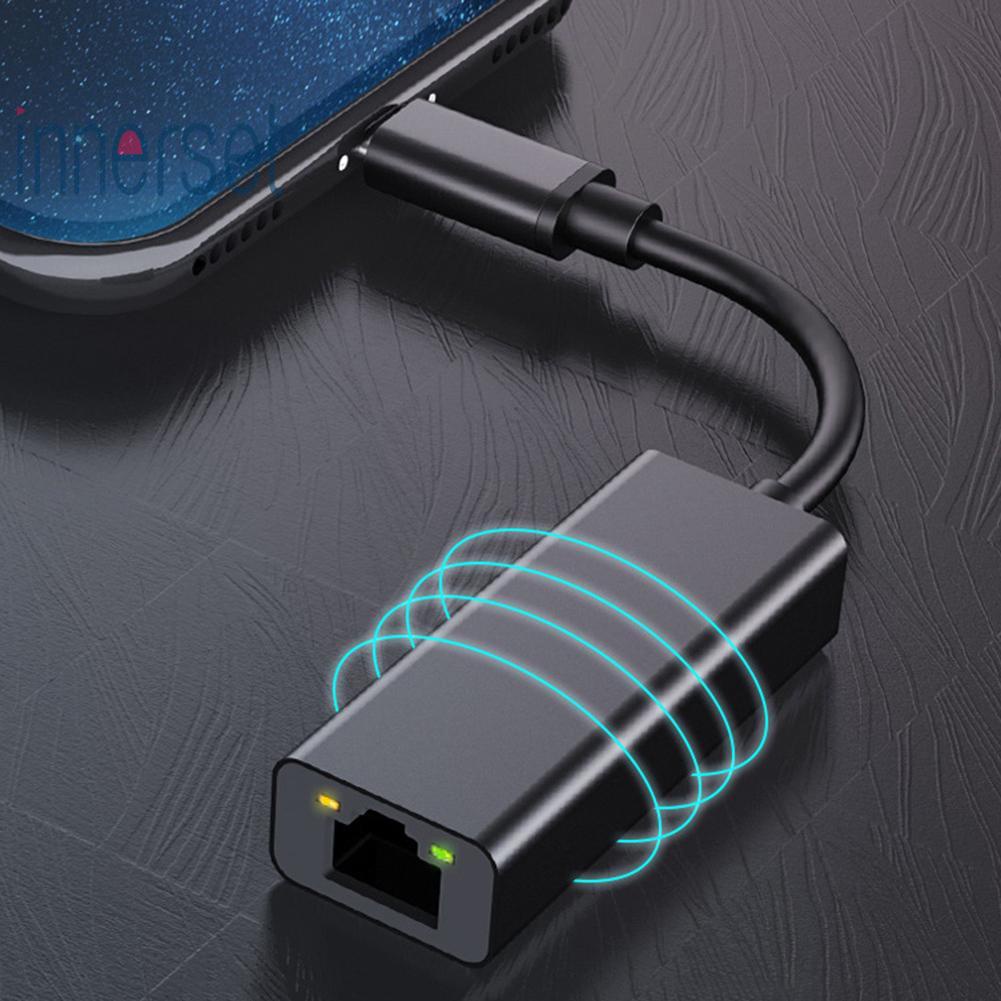 S3-8152-C Type-C To Rj45 อะลูมิเนียมอัลลอยด์ 10/100Mbps Lan อีเธอร์เน็ตแปลง #8