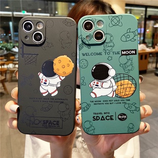 เคสโทรศัพท์มือถือ TPU แบบนิ่ม ลายการ์ตูนนักบินอวกาศ กันกระแทก สําหรับ Apple iPhone 13 12 11 XS XR X 8 7 7S Pro Max Plus