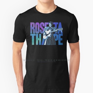 แขนสั้นcrew neckเสื้อยืดลําลอง แขนสั้น พิมพ์ลาย Sister Rosetta Tharpe Pure Blues Music Sister Roll Gospel Jazz Singer Gu