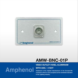 Amphenol AMW-BNC-01P แผ่นเพลท BNC, 1 Port