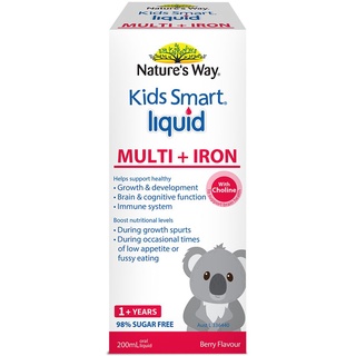 Natures Way Kids Smart Multi + Iron Liquid 200ml