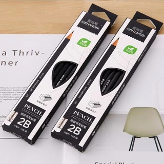 ✏️ดินสอไม้ 2B กล่องขาว-ดำ แท่งละ 2 บาท  ✔️พร้อมส่ง เครื่องเขียน ดินสอไม้สองบี ดินสอทำข้อสอบ