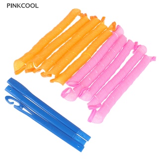 Pinkcool โรลม้วนผม แบบพกพา DIY 10 ชิ้น