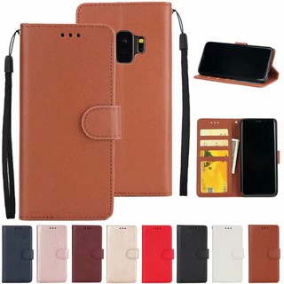 เคส Case Samsung Galaxy S5 S6 S7 Edge S8 S9 S10 Plus S10E Leather Case เคสฝาพับ เคสหนัง เคสสำหรับ กรณีโทรศัพท์