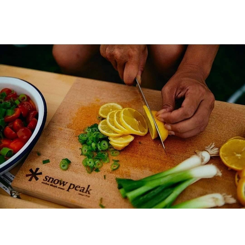 Snow Peak CS-208 Set Tagliere Pieghevole In Legno Di Betulla E Coltello Da Chef - 3