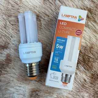 หลอดไฟ LED COMPACT U-Type 5W DAYLIGHT E27 LAMPTAN