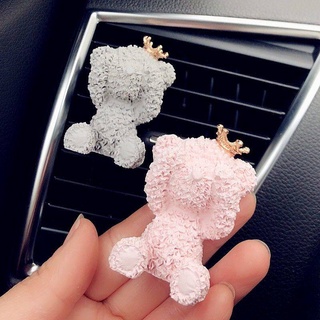 Car Air Conditioning Air Outlet Perfume Clip Bear Long-Lasting Light Perfume Cute Car Decoration Fragrant Stone Car Aromatherapy Car Interior Auto department store supplies