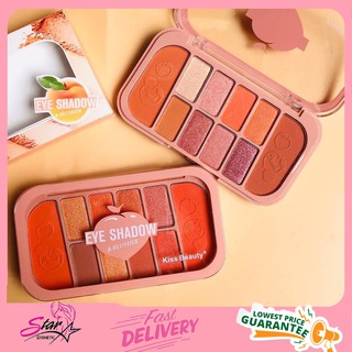 kiss beauty eyeshadow Peach Palette อายแชโดว์พาเลท