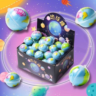 ✣เอิร์ธ popping เยลลี่ 3d ลูกอม สีฟ้า เกาหลี จำนวนมาก สร้างสรรค์ ของเหลว ยาง ลูกโลก น้ำตาล น้ำผลไม้ กรอก ลูกอม