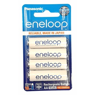 ถ่านชาร์จ Panasonic Eneloop AA 4 ก้อน up to 2000 mAh ของแท้ made in japan