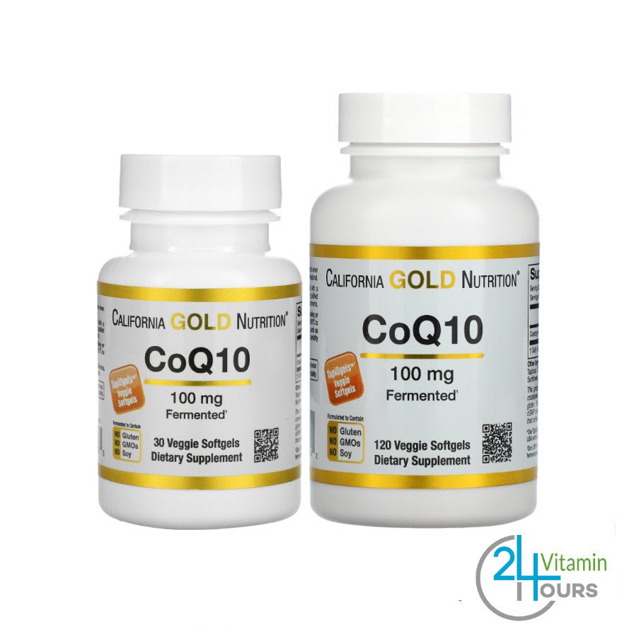 &lt; พร้อมส่ง &gt;  California Gold Nutrition CoQ10 , CO Q10 , 100 mg , 30 / 120 Softgels , Coenzyme Q 10 โคคิวเท็น