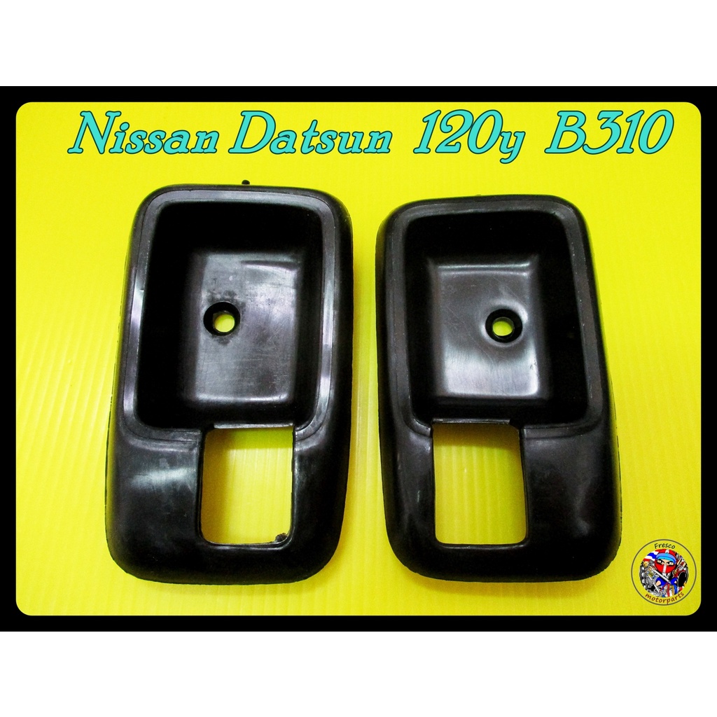 เบ้ารองมือเปิดใน สีดำ ( L-H )  -  Nissan Datsun  120y  B310 Inner Handle Door Surround Black Set 2Pcs.