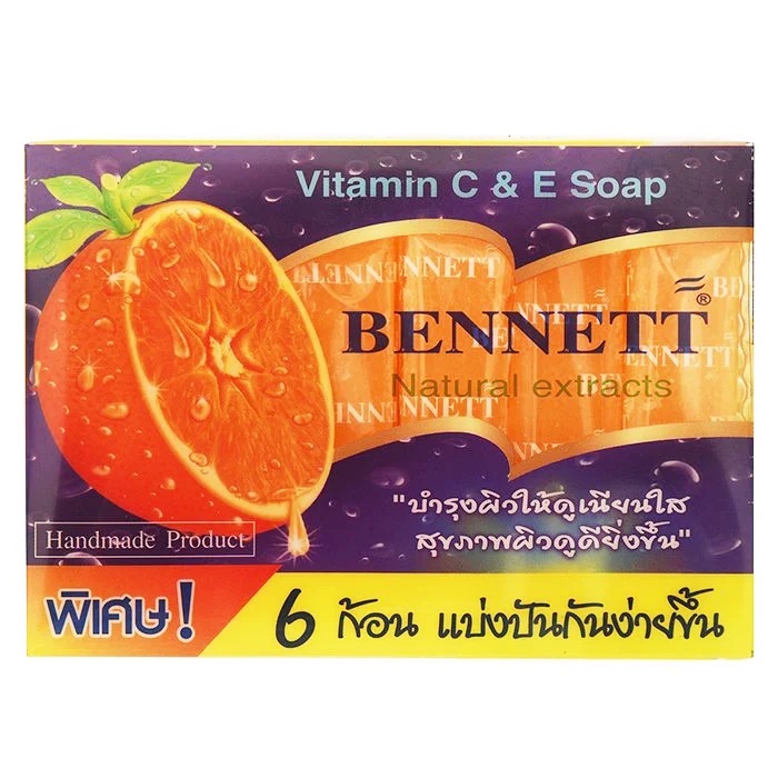 (Live) (ยกแพ็ค 12 ก้อน )เบนเนท สบู่ วิตามินซีแอนด์อี 130 กรัม