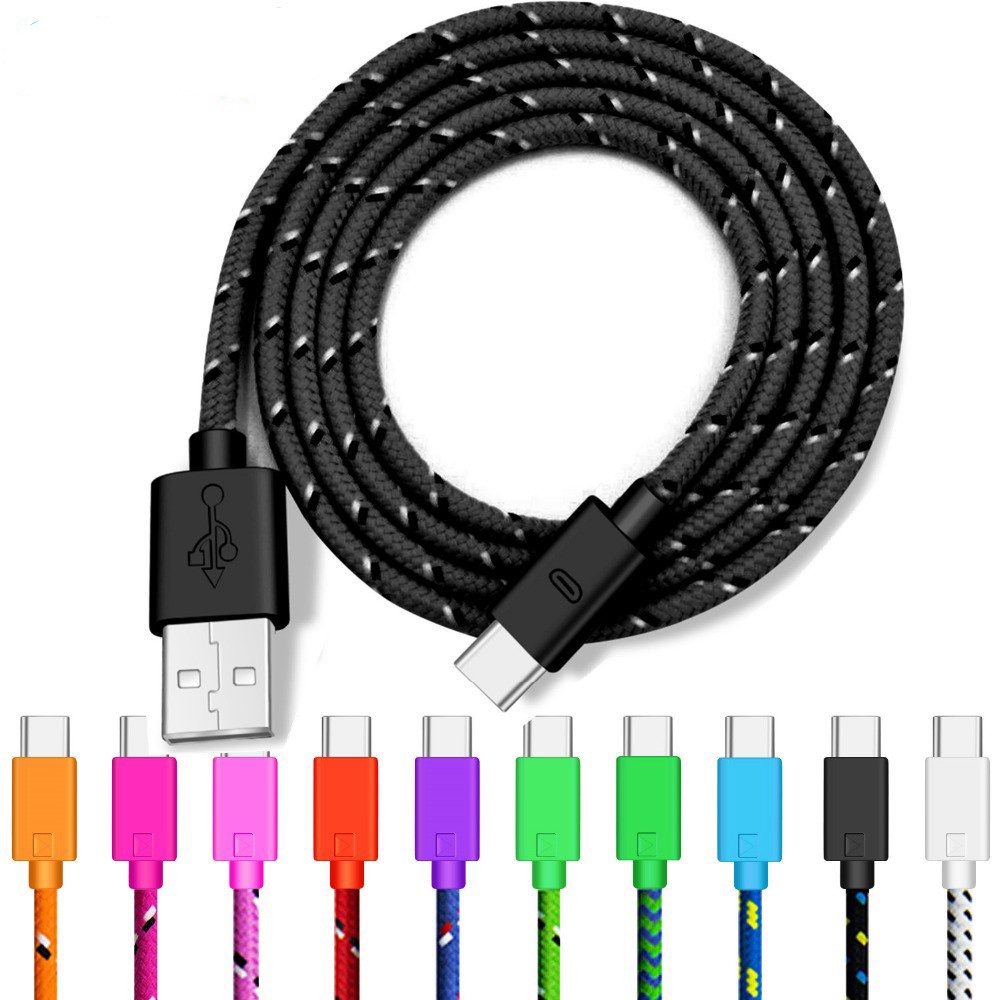 Elough New Type USB C Cable For Type C Mobile 10 Colors Fast Charging Data Cable for Type-C Charger 