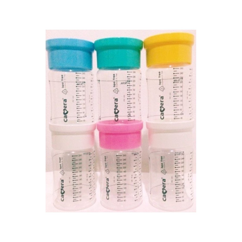 CAMERA ถ้วยเก็บน้ำนมคาเมรา AKA  9 ออนซ์ คอกว้าง ขวดเก็บน้ำนม รุ่นคละสี แบ่งขาย