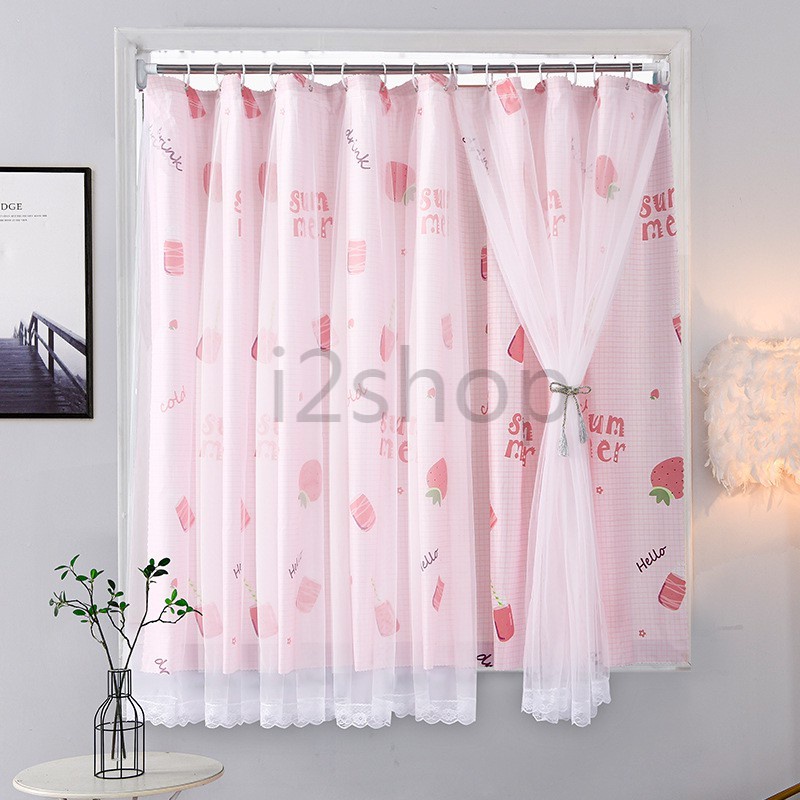 แนะนำ ผ้าม่าน ผ้าม่านหน้าต่าง 2 ชั้น ผ้าม่านโปร่งแสง บังแดด (แถมตะขอตัวC + เชือก) พร้อมส่ง ราคาพิเศษ มีเก็บเงินปลายทาง