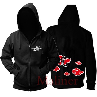 เสื้อกันหนาว ผ้าฝ้ายแท้ มีฮู้ด ลายการ์ตูนนารูโตะ Uchiha Itachi Red Cloud Zip ของขวัญวันเกิด สําหรับผู้ชาย