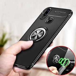 Vivo V5 Plus Y83 V9 X21 UD X21i X23 Luxury Soft Silicone Stand Holder Color Ring Phone Case เคสซิลิโคนกันกระแทกโทรศัพท์