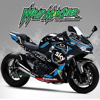 สติ๊กเกอร์แต่งลายรถ Kawasaki Ninja 400 รอบคัน ลาย Sky Racing