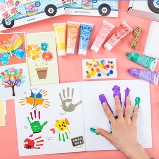 สีเพ้นท์นิ้ว 6 สี Finger Paint ฟิงเกอร์เพ้นท์ ที่นิยมทึ่สุด พร้อมส่ง