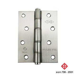 บานพับ 4"X3" FITT DHSL43SSXT สีสเตนเลส แพ็ค 3 ชิ้นBUTT HINGE FITT DHSL43SSXT 4X3" STAINLESS STEEL 3PACK