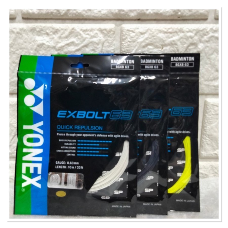YONEX EXBOLT 63 BADMINTON CKET STRINGS ต้นฉบับ 100%
