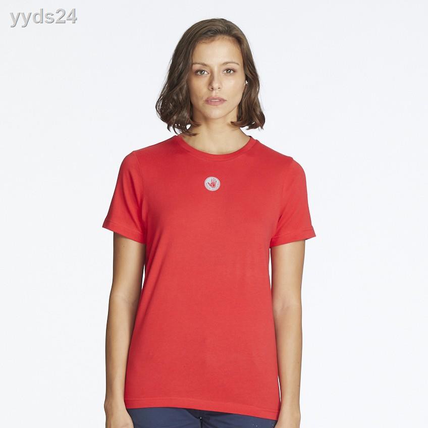 ♈✢BODY GLOVE Unisex Basic Cotton T-Shirt เสื้อยืด สีแดง-05