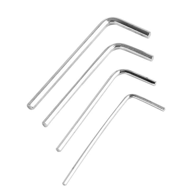 WU 4PCS L Hex หกเหลี่ยมสําหรับประแจอัลเลนกุญแจไขควงชุบนิกเกิล 1 5 2 5 3 มม.