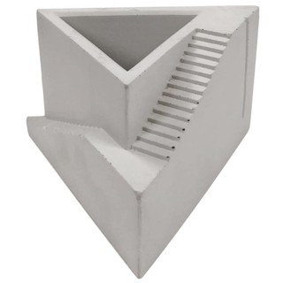 กระถางปูนบันไดทรงสามเหลี่ยม บ้านปูนปั้น BPP-15 สีธรรมชาติ CEMENT ARCHITECTURAL CUBE PLANTER BPP-15 NATURAL