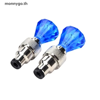 monnygo 2x LED รถจักรยานยนต์ขี่จักรยานจักรยานล้อยางวาล์วกระพริบไฟรถโคมไฟ