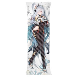 ปลอกหมอนอิง ลาย Dakimakura Genshin Impact Shenhe Hugging ขนาด 60x180 ซม. ยาว 2 ด้าน สําหรับตกแต่งบ้าน