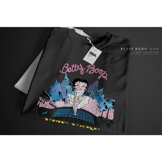 พร้อมส่ง!! เสื้อยืด Oversize คอกลมแขนสั้น ดีเทลลายเบ๊ตตี้ บู๊พ Betty Boop New York