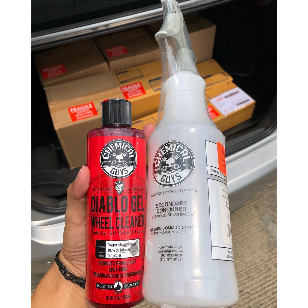Diablo Gel Wheel Cleaner with Bottle Sprayer 1000ml Shopee Thailand