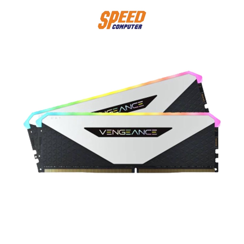 RAM PC (แรมพีซี) CORSAIR RAM PC VENGEANCE RGB RT 32GB BUS3600 16*2 DDR4 WHITE /LT by Speedcom