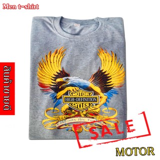 เสื้อ MOTOR เสื้อยืด ลายนกอินทรีย์ แขนสั้น สีแพ็ค 1 ตัว