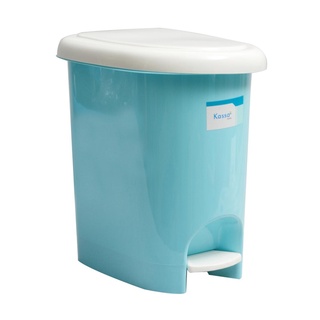 ถังขยะขาเหยียบรูปไข่ รุ่น 9262 ขนาด 14 ลิตร สีฟ้า ถังขยะ Oval Pedal Trash Bin Model 9262 Size 14 L. Blue