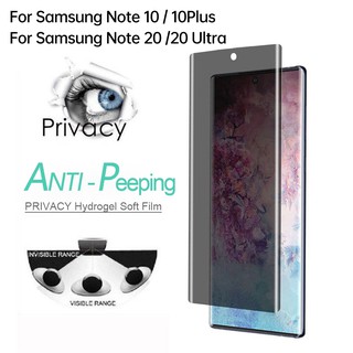 Xumu Privacy Soft Hydrogel Film For Samsung Note 10 10+ 20 Ultra Plus Full Cover Anti-Peeping Screen Protector Not Glass