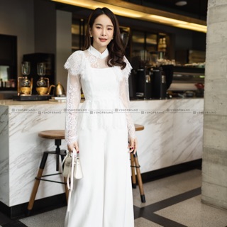 ชุดงานบุญสีขาว " ป้าย vshopbrand"