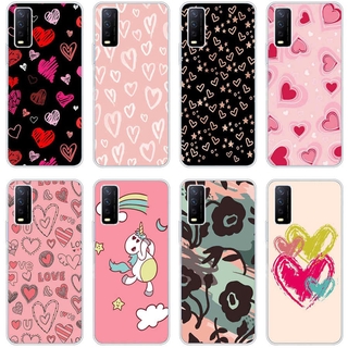 Vivo y85 v9 pro v11 pro v17 pro y12s y20s y20 y17 Case TPU Soft Silicon Protecitve Shell Phone casing Cover love heart